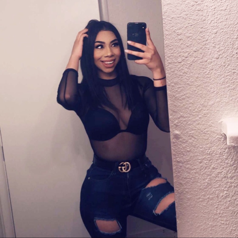 Mesh, see through bodysuit